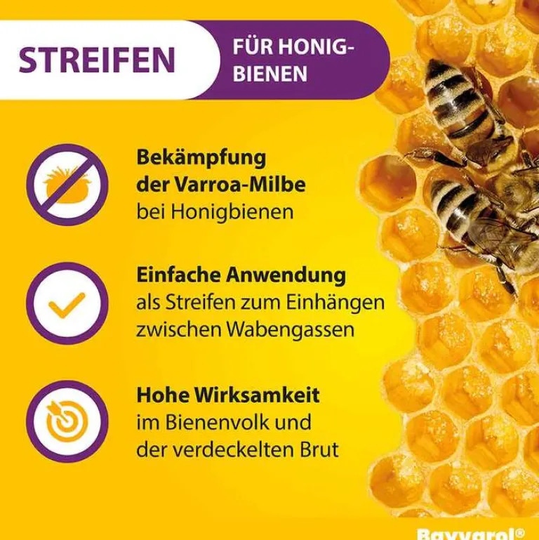 ® Streifen für Honigbienen, 5X4 St^Bayvarol New