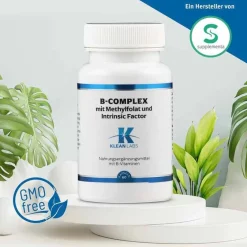 Klean Labs Vitamin B Komplex-B-Complex mit Methylfolat und Intrinsic Factor Kap, 60 St