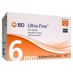 BD Ultra-Fine Pen-Nadeln 6 mm 31 G, 105 St- Lanzetten & Stechhilfen