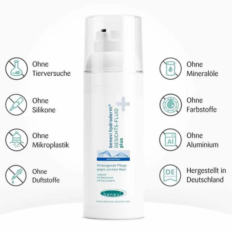 Benevi Hydroderm Gesichts Fluid plus, 50 ml- Unreine Haut|Tagespflege