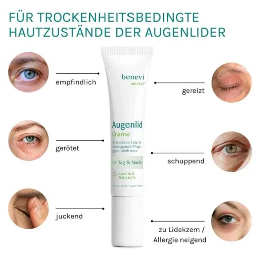 Benevi Augenpflege-Neutral Augenlid-Creme, 15 ml