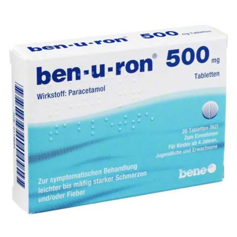 Ben-u-ron Paracetamol|Kopfschmerztabletten-500 mg Tabletten, 20 St