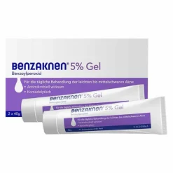 ® 5% Gel bei leichter bis mittelschwerer Akne, 2X40 g^Benzaknen