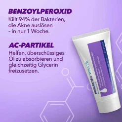 Benzaknen Akne-Creme-® Wash 5% Suspension bei unreiner Haut und leichter Akne, 50 g