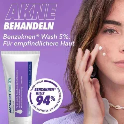 Benzaknen Akne-Creme-® Wash 5% Suspension bei unreiner Haut und leichter Akne, 2X100 g