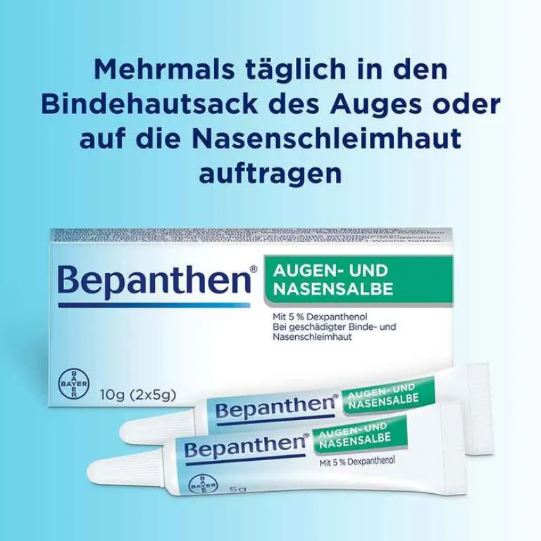 Bepanthen Augen- und Nasensalbe zur Förderung der Wundheilung, 10 g- Nasensalbe|Augensalbe