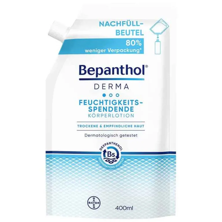 Derma feuchtigkeitsspendende Körperlotion Nachfüllbeutel, 1X400 ml^Bepanthol Discount