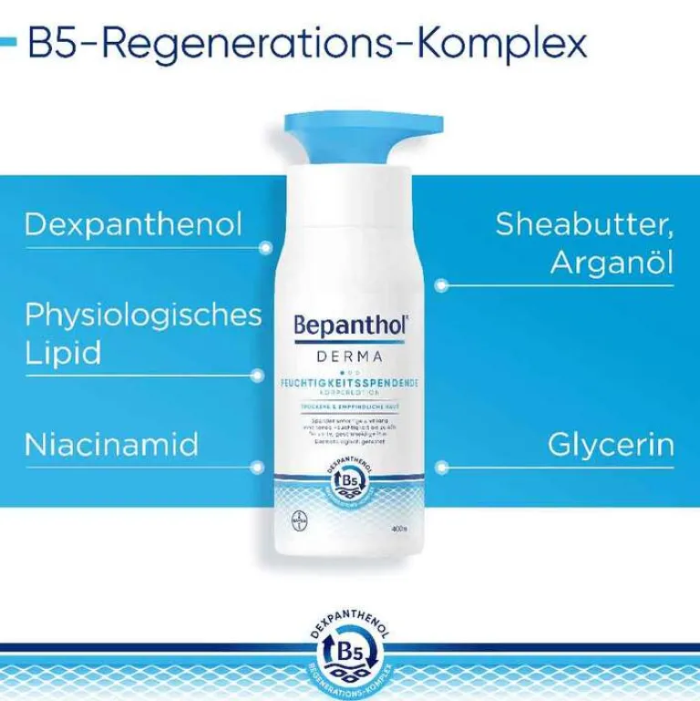 Derma feuchtigkeitsspendende Körperlotion Nachfüllbeutel, 1X400 ml^Bepanthol Discount