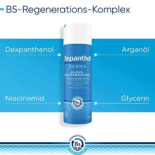 Bepanthol Duschen & Waschen-Derma mildes Körperwaschgel, 1X200 ml
