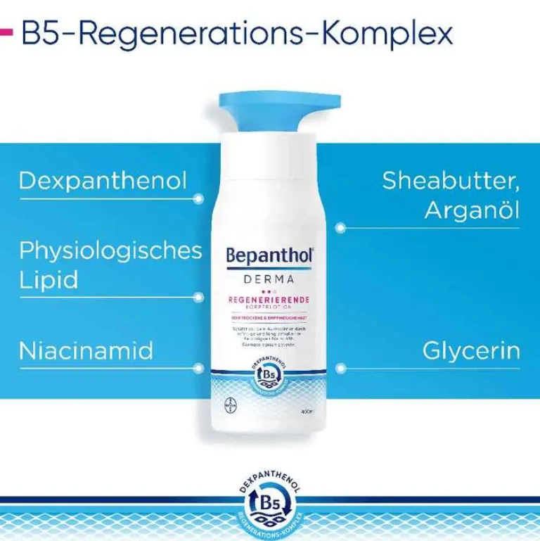 Bepanthol Körpermilch & Lotionen-Derma regenerierende Körperlotion Nachfüllbeutel, 1X400 ml