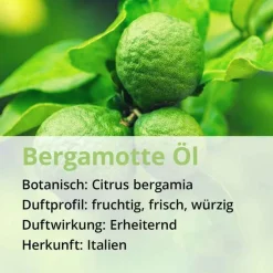 Casida Aromatische Düfte-Bergamotte Öl naturrein ätherisch, 10 ml