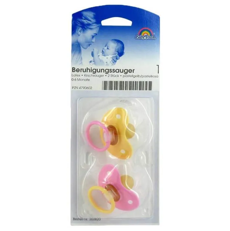 Beruhigungssauger Kirsche Latex, 2 St^Babyfrank