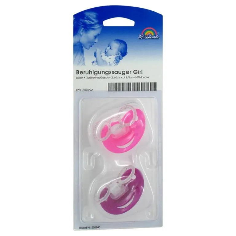 Beruhigungssauger Kirsche Silikon Girl 6 - 18 M., 2 St- Schnuller
