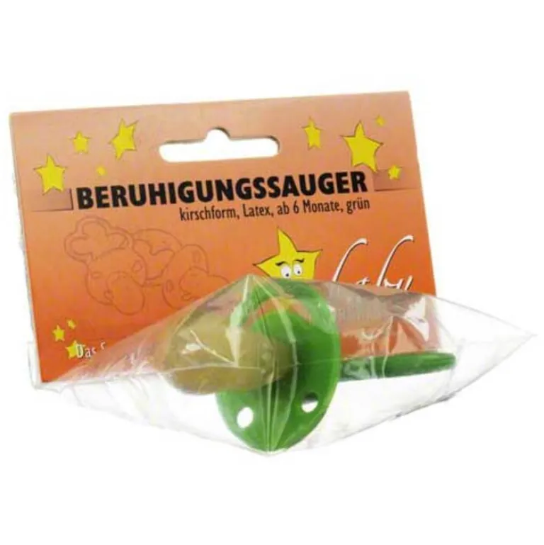 Dr. Junghans Schnuller-Beruhigungssauger Kirschform Latex ab 6 M.grün, 1 St