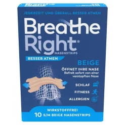 Besser Atmen Nasenpflaster-Breathe Right® Nasenpflaster normal beige, 10 St