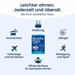 Besser Atmen Nasenpflaster-Breathe Right® Nasenpflaster normal beige, 10 St