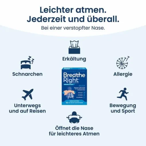 Besser Atmen Nasenpflaster-Breathe Right® Nasenpflaster normal beige, 30 St