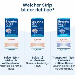Besser Atmen Breathe Right Nasenpflaster normal transparent , 10 St- Schnupfen & Nasennebenhöhlen