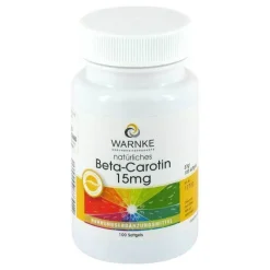 Warnke Vitamin A (Retinol)|Carotin-Beta Carotin Kapseln 15 mg natürlich, 100 St