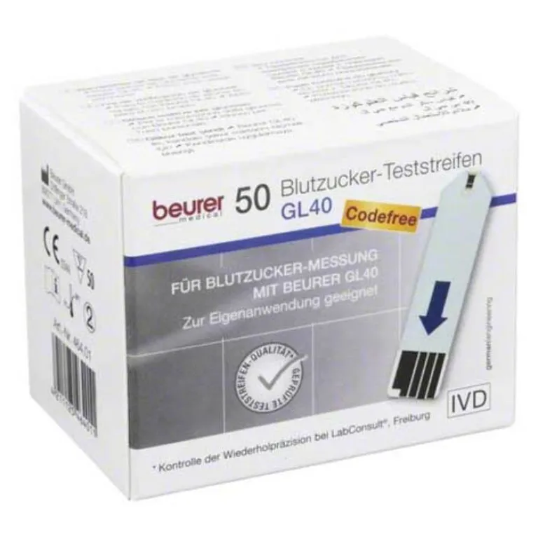 Beurer Blutzuckertests|Teststreifen-blutzucker-teststreifen GL40, 50 St