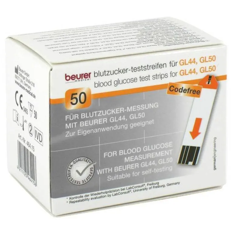 Beurer blutzucker-teststreifen GL44, GL50, GL50 evo, 50 St- Blutzuckertests|Teststreifen