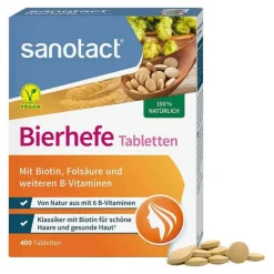 Sanotact Bierhefe Tabletten , 200 g- Vitamin B Komplex