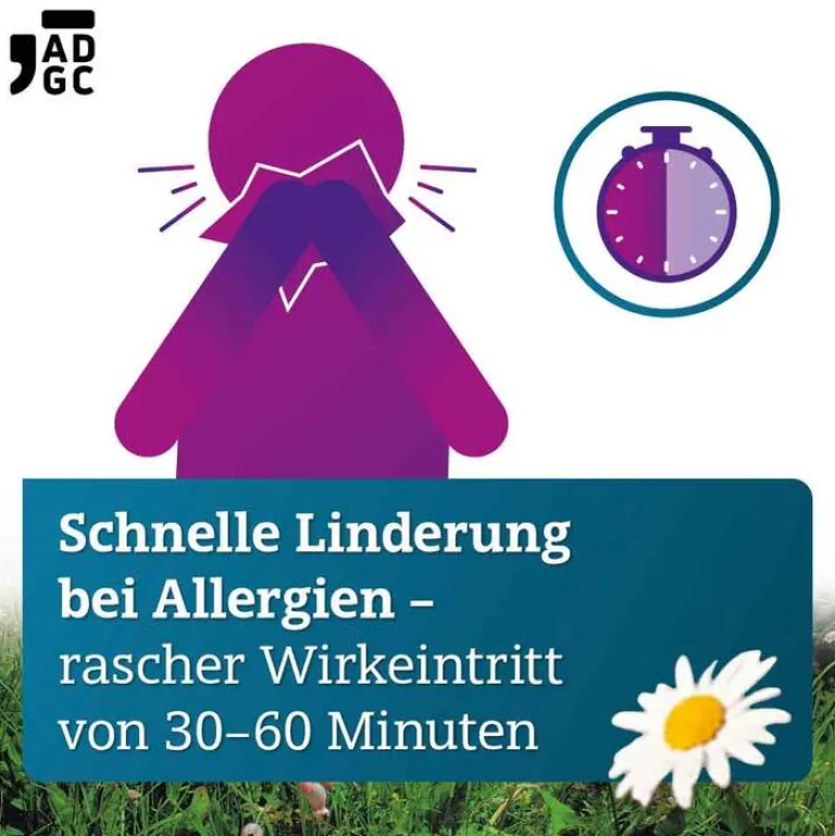 ADGC Bilastin 20 mg Tabletten bei Allergie, 6 St- Bilastin|Allergie Tabletten