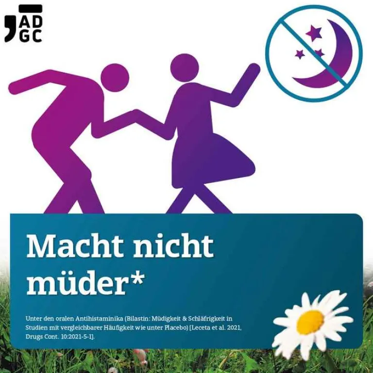 ADGC Bilastin 20 mg Tabletten bei Allergie, 6 St- Bilastin|Allergie Tabletten