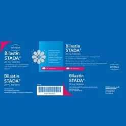 Stada Allergie Tabletten|Allergie Medikamente-Bilastin 20 mg Tabletten, 50 St