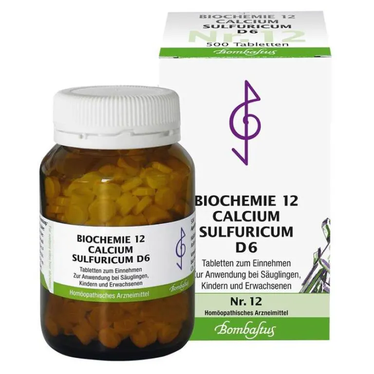 Bombastus Salze 1-12|D 6-Biochemie 12 Calcium sulfuricum D 6 Tabletten, 500 St