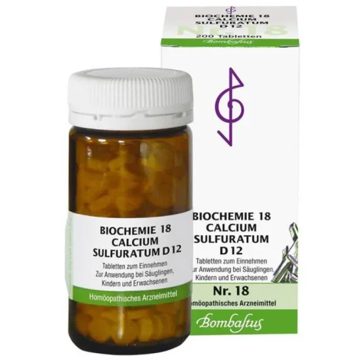Biochemie 18 Calcium sulfuratum D 12 Tabletten, 200 St^Bombastus Discount