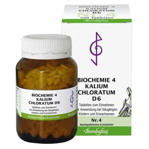 Biochemie 4 Kalium chloratum D 6 Tabletten, 500 St^Bombastus Hot