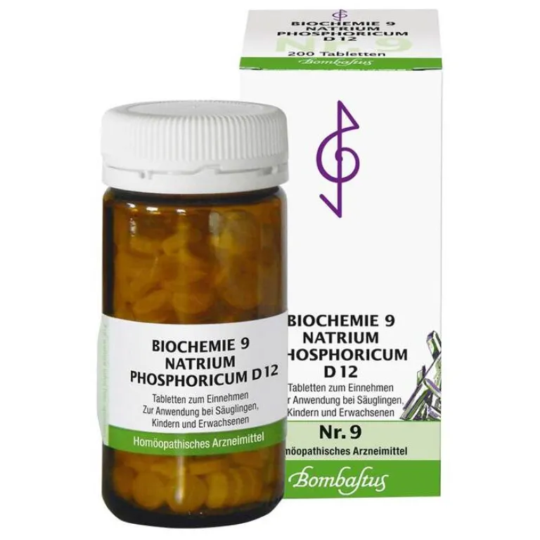 Bombastus Biochemie 9 Natrium phosphoricum D 12 Tabletten, 200 St- Salze 1-12|D 12