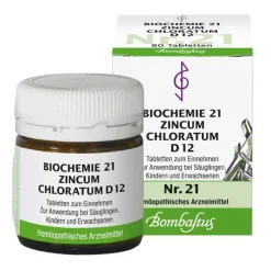 Biochemie 21 Zincum chloratum D 12 Tabletten, 80 St^Bombastus Clearance