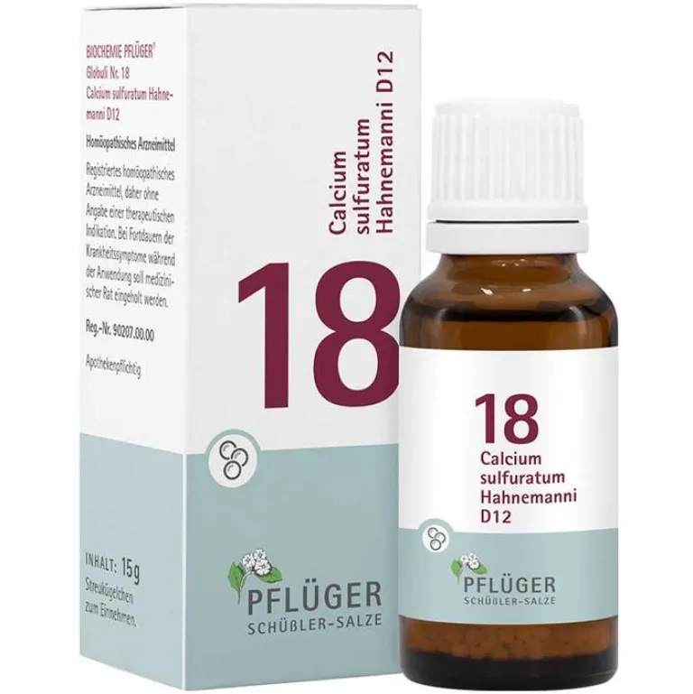 Biochemie 18 Calcium sulfuratum D 12 Globuli , 15 g^Pflüger Sale