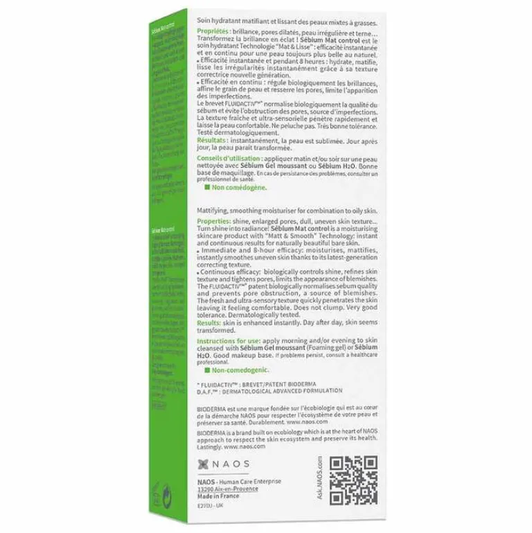 Bioderma Unreine Haut-Sebium Mat Control 30 ml Tube für Mischhaut und ölige Haut, 1 St