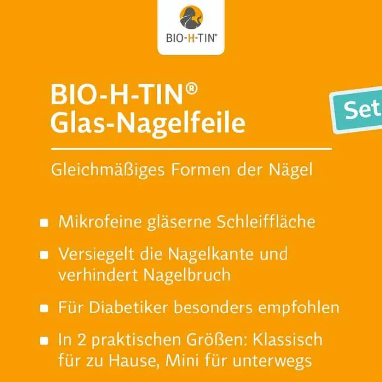Bio-H-Tin Nagelpflege-Glas Nagelfeile, 1 St