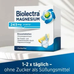 Biolectra Magnesium-® MAGNESIUM 243 mg forte Brausetabletten Zitronengeschmack, 60 St