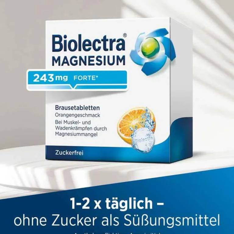 Biolectra ® MAGNESIUM 243 mg forte Brausetabletten Orangengeschmack, 40 St- Magnesium