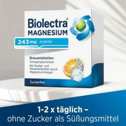 ® MAGNESIUM 243 mg forte Brausetabletten Orangengeschmack, 20 St^Biolectra Outlet