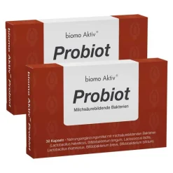 Biomo Aktiv Probiot Kapseln, 2X30 St- Bakterienkulturen