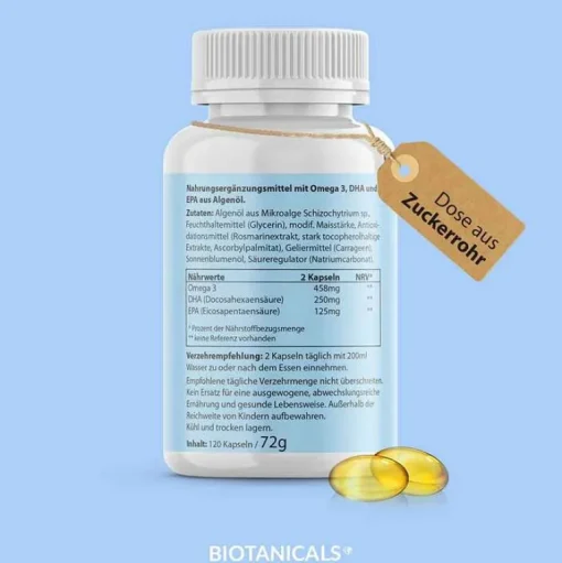 Omega-3 aus Algen vegan plant-based, 120 St^Biotanicals