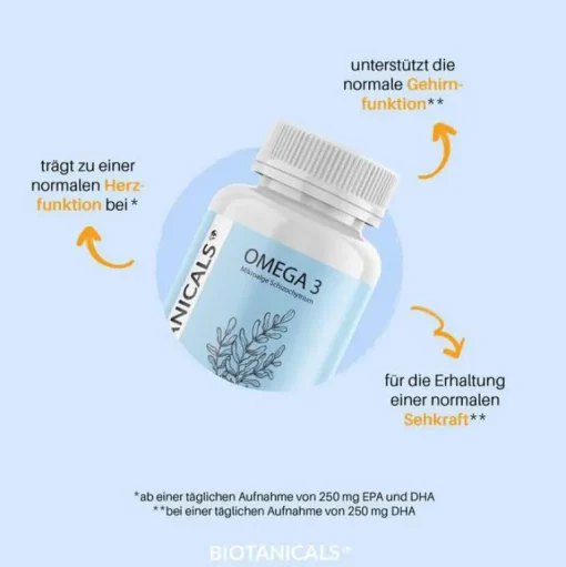 Omega-3 aus Algen vegan plant-based, 120 St^Biotanicals
