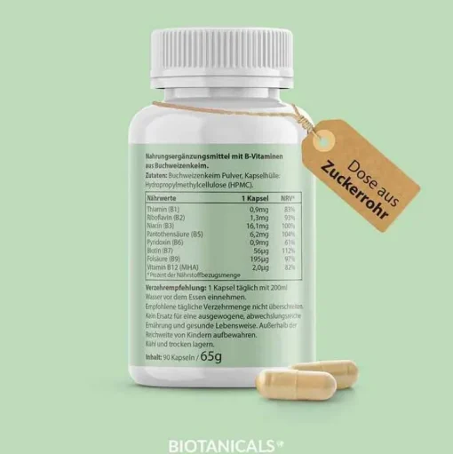 Biotanicals Vitamin B Kapseln, 90 St- Vitamin B Komplex