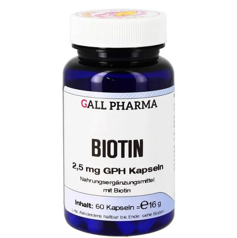 Hecht Pharma Biotin 2,5 mg GPH Kapseln, 60 St- Vitamin B7 (Biotin)