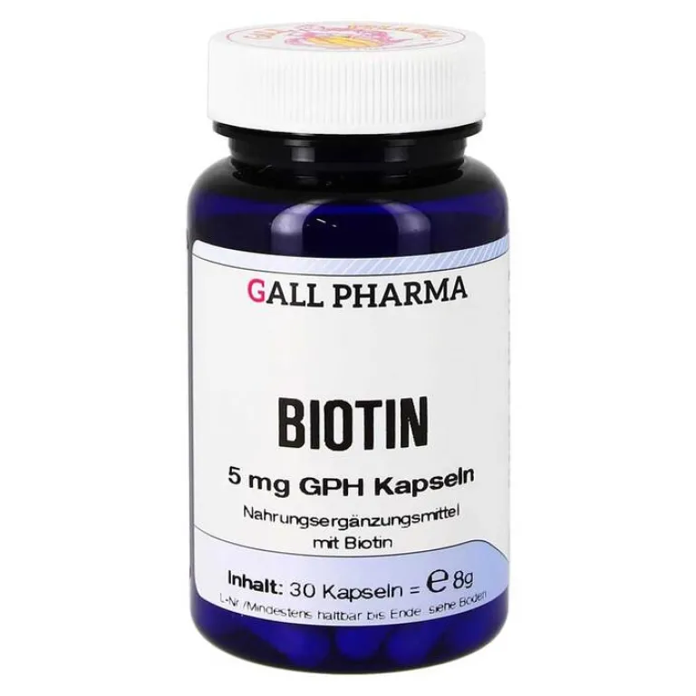 Hecht Pharma Biotin 5 mg GPH Kapseln, 30 St- Vitamin B7 (Biotin)