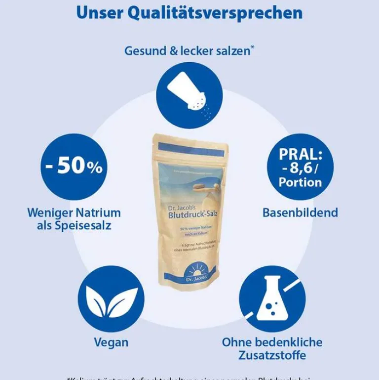 Blutdruck-Salz mit Kalium Dr. Jacob`s, 500 g^