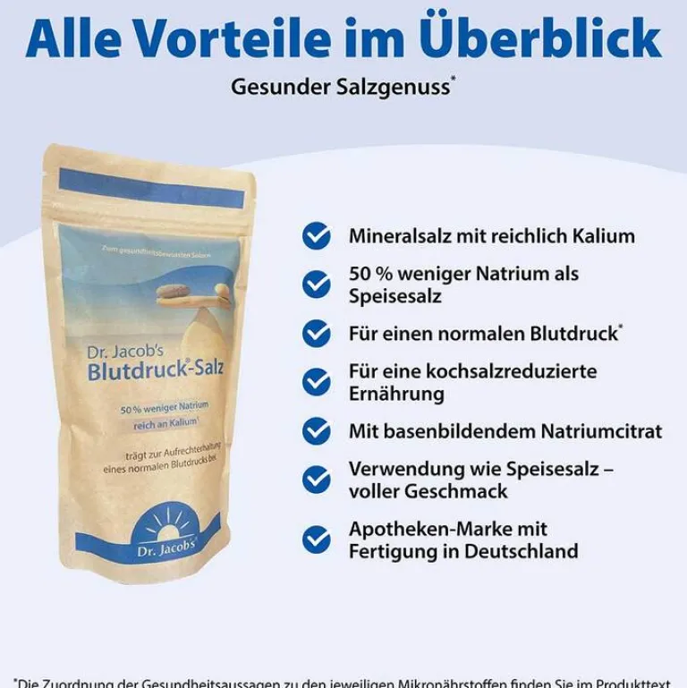 Blutdruck-Salz mit Kalium Dr. Jacob`s, 500 g^