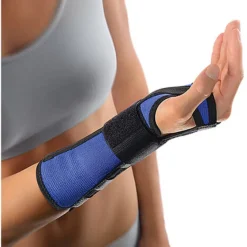 Bort Handgelenkstütze mit Aluschiene links medium blau, 1 St- Handgelenkbandagen