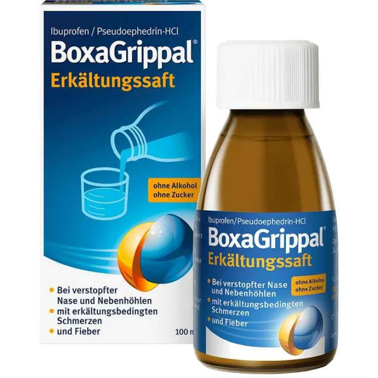 Erkältungssaft 200 mg/10 ml + 30 mg/10 ml, 100 ml^Boxagrippal Hot